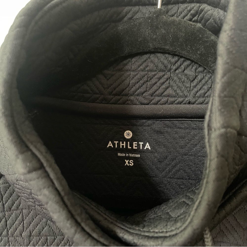 Athleta Elevation Quilted Pullover Black Turtlene… - image 2